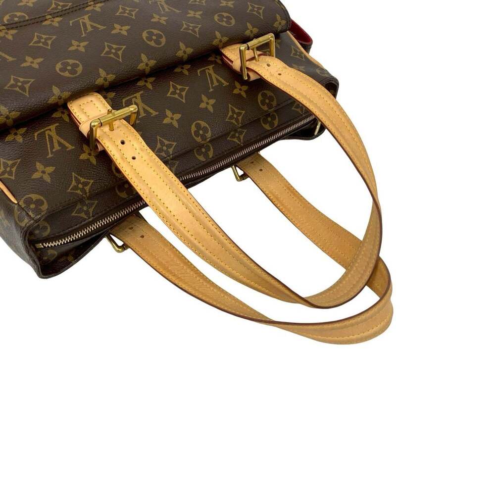LOUIS VUITTON Authentic Brown Monogram Leather Tote Bag - Picture 4 of 10